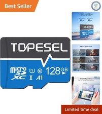 128GB Micro SD Card Class 10 UHS-1 Ultra High Speed, Waterproof Drop-Proof