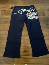 Ed Hardy Navy Joggers Large Brand New with Tags