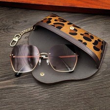 Glasses Clip Pu Leather Glasses Bag Sunglasses Eyeglass Bag Travel