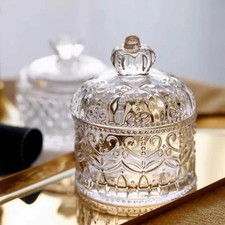 Teensery Glass Candy Dish with Lid, Decorativ...