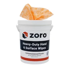 Zoro Zhw-001 Heavy-Duty Hand & Surface Wipes, Premoistened, Aloe/Vitamin E,