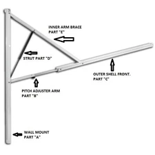 DOMETIC 9100/9200 POWER RV AWNING 29-1/2" STABILUS GAS SPRING STRUT SHOCK