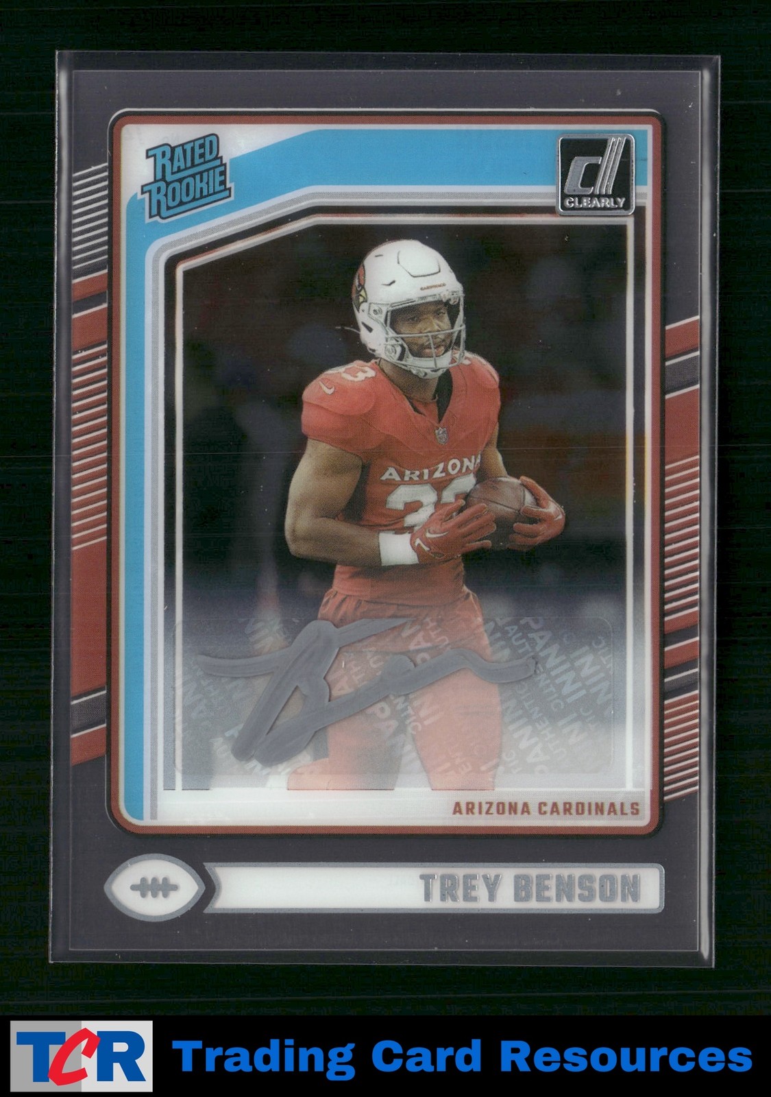 2024 Clearly Donruss #74 Trey Benson Clearly Rated Rookie Autographs