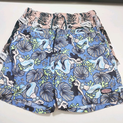 George Mens Pelican Floral Palm XL Swim Trunks Pockets Set Of 2 - Picture 2 of 14