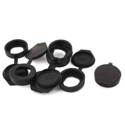 6 x Key Panel Rubber Cam Lock Dust Cover 35mm Out Dia Black