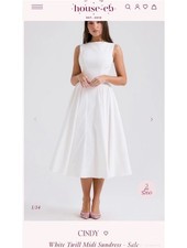 Brand NEW House of CB, Cindy Dress, small, white, only tried on, tags removed