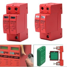 2P 60KA Voltage Surge Protector DC 600V/1000V Solar PV Lightning Arrester SPD