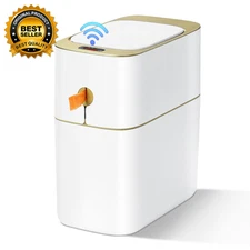 Automatic Bathroom Trash Can with Lid  3.1 Gallon / 13L Smart Motion Sensor