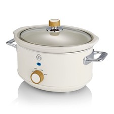 Image of Swan SF17021WHTN Nordic Slow Cooker with 3 Temperature Settings, Keep Warm Fnctn