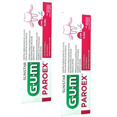 2x  GUM Paroex Gel 0,12% CHX Zahnpasta -  Zahnfleischentzündung - Parodontose