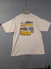 Vintage Motorsport Shirt Mens XL Racing History Porsche Graphic Tee Stained