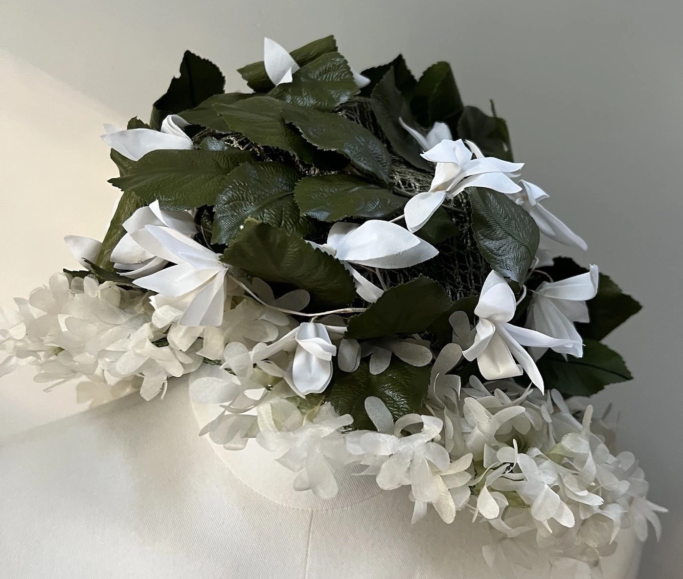 Chapeau gardénia vintage Christian Dior Chapeaux vert herbe fleurs