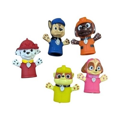 Paw Patrol Finger Puppets Ginsey Set of 5 Chase Marshall Skye Rubble Zuma Toy
