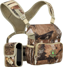 Binocular Harness Chest Pack with Rangefinder Pouch, Bino Harness with Rain Cove