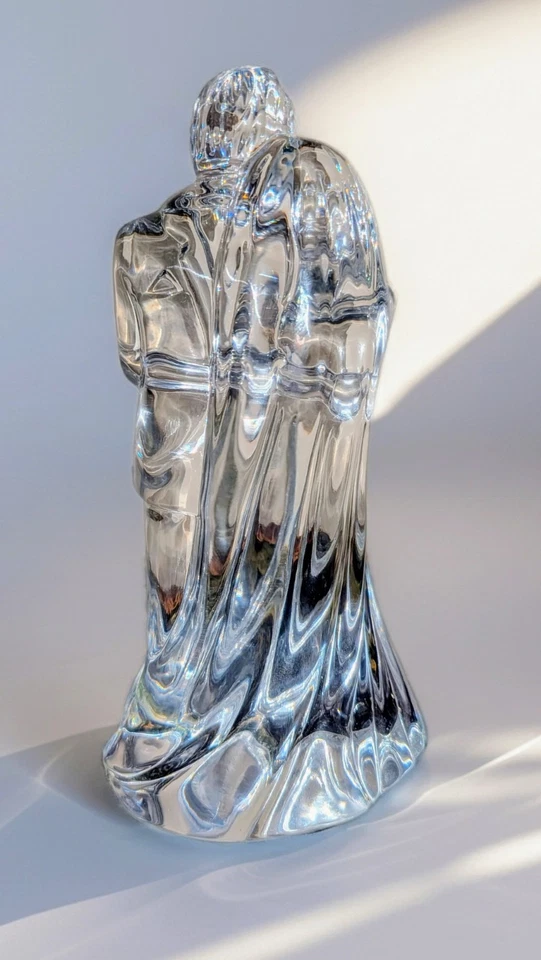 Topper de pastel vintage de cristal Waterford para novia y novio Foto 3 de 3