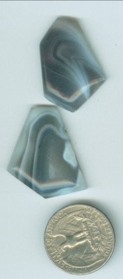 60 Carats Total Natural American Banded Agate Pieces Free Form unbacked