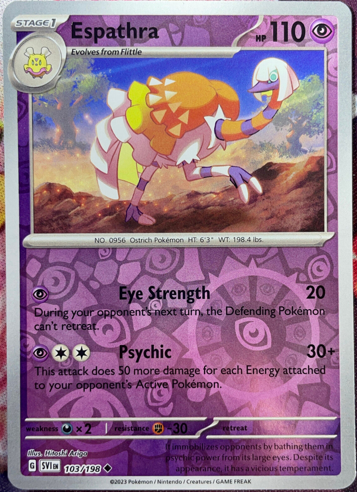Espathra Reverse Holo - 103/198 - Scarlet & Violet Base Pokemon 2023