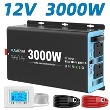 3000W 6000W Pure Sine Wave Inverter Power 12V to 240V Converter Camping Boat Car