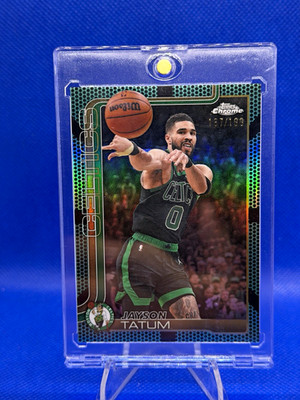 2025-26 Topps Chrome Update Jayson Tatum Aqua Refractor /199 #8 Celtics
