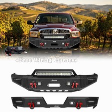 Front Rear Bumper With Winch Plate Lights For 1994-2001 Dodge Ram 1500 2500 3500