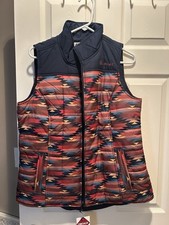 Ariat Women's Multicolor Geometric Southwestern Puffer Vest Zip Pockets S