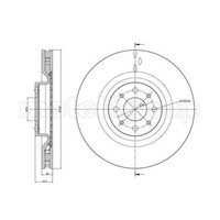 Metelli 2X Bremsscheibe Vorne Ø305 Mm BelüFtet FüR Lancia Delta Iii 844_ 1.9 D
