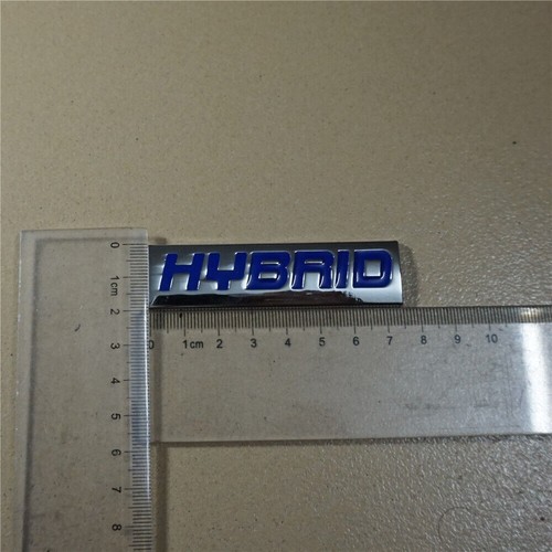 1PC Blue Silver Chrome HYBRID Metal Sticker Badge Emblem Decal Motors Engine Car - Picture 3 of 12