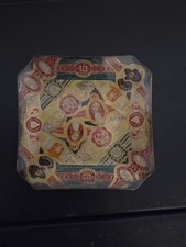 Vintage Aschenbecher mit Zigarren-Bauchbinden Banderolen unterlegtSammler Handar