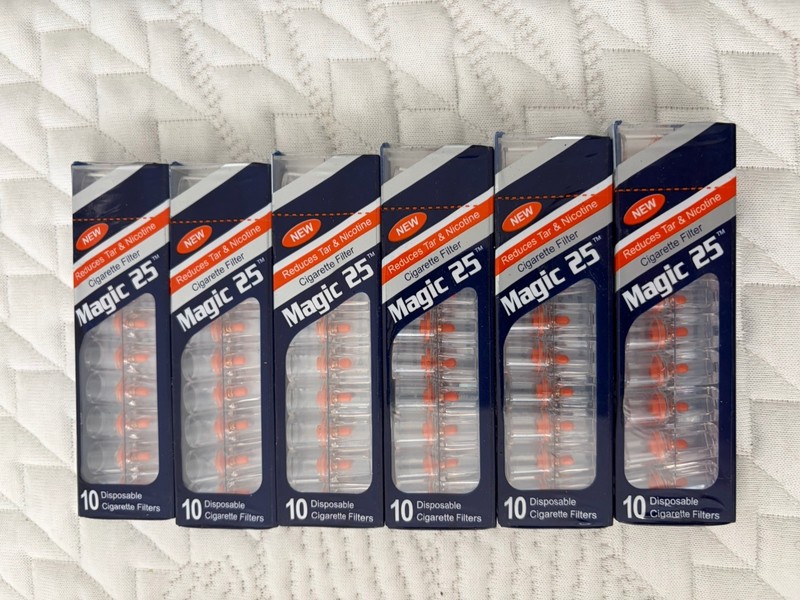 Magic 25 Disposable Cigarette Filters Pack of 6