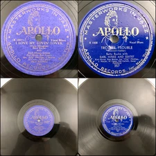 Two 78 rpm BETTY ROCHE + EARL HINES Trouble Trouble + I Love My Lovin' Lover
