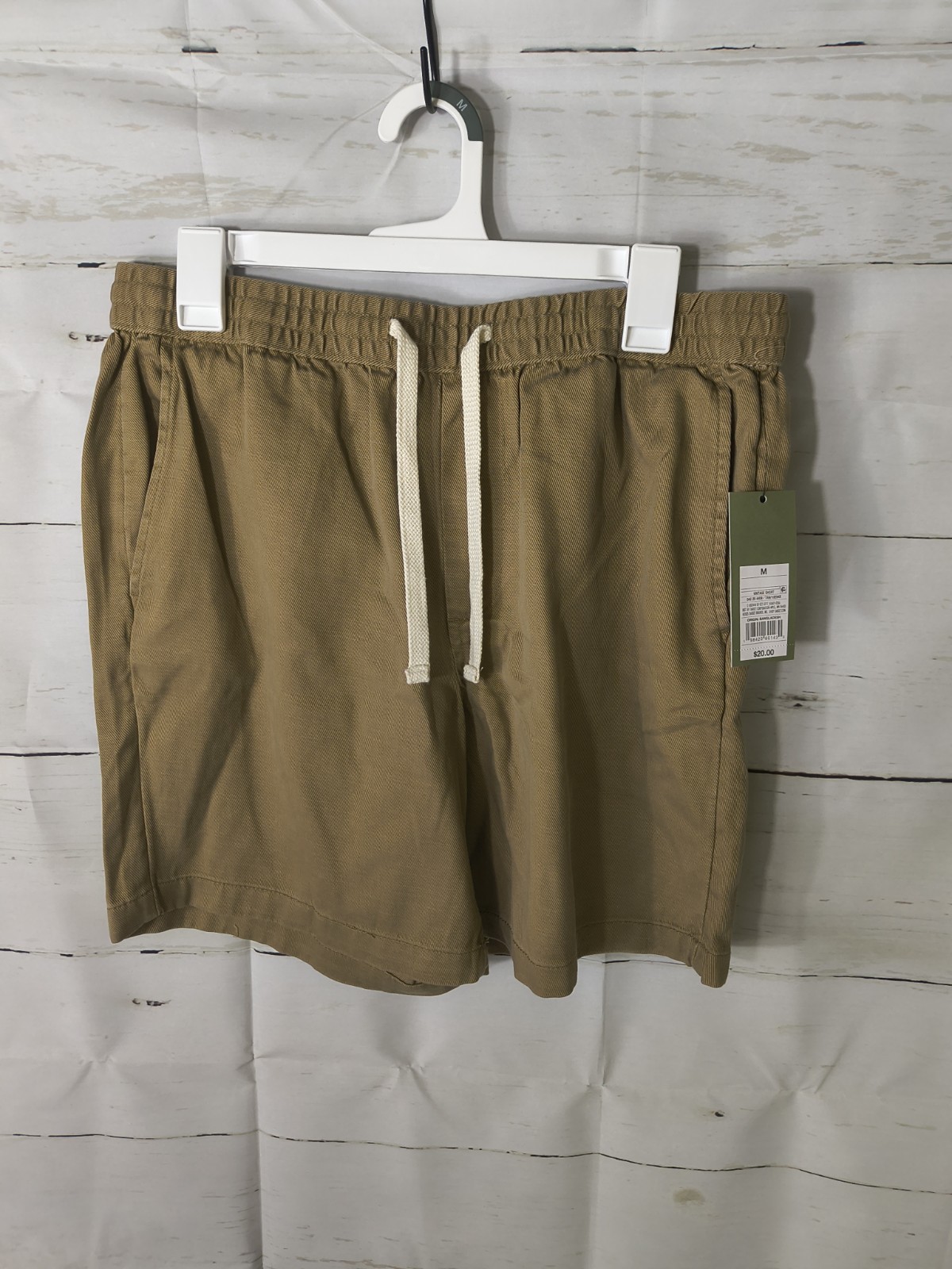 Goodfellow & Co Men's Tan Pull-On Shorts Relaxed Fit 7