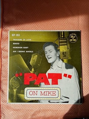 Pat Boone Pat On Mike Vinyl Single 4 Songs Printed USA  1957 VG++