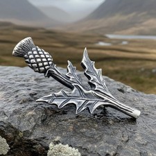 Balmoral Scottish Thistle Kilt Pin - Handmade in Scotland
