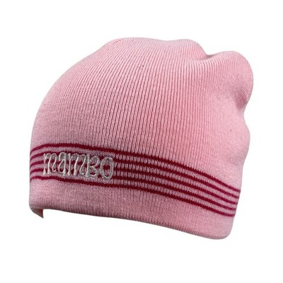 Vintage Mambo Göttin 90s Y2K Beanie Pudelmütze Pink Ski Skater Surf 1990s