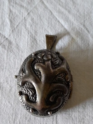 Medaillon Anhänger Vintage Sterling - Bild 1 von 4