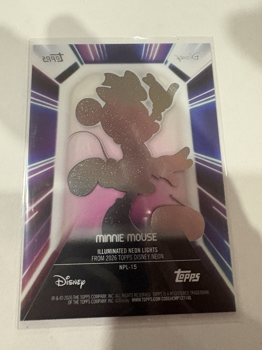 2026 Topps Disney Minnie Mouse #NPL-15 Neon Illuminated Lights