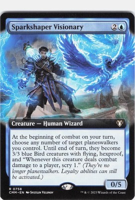 Sparkshaper Visionary #758 Commander Masters Ext. Art Regular Rare *Buy 2 Get 1