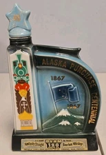 Vintage Jim Beam Alaska Purchase Centennial Purchase 1867-1967 Decanter  Empty