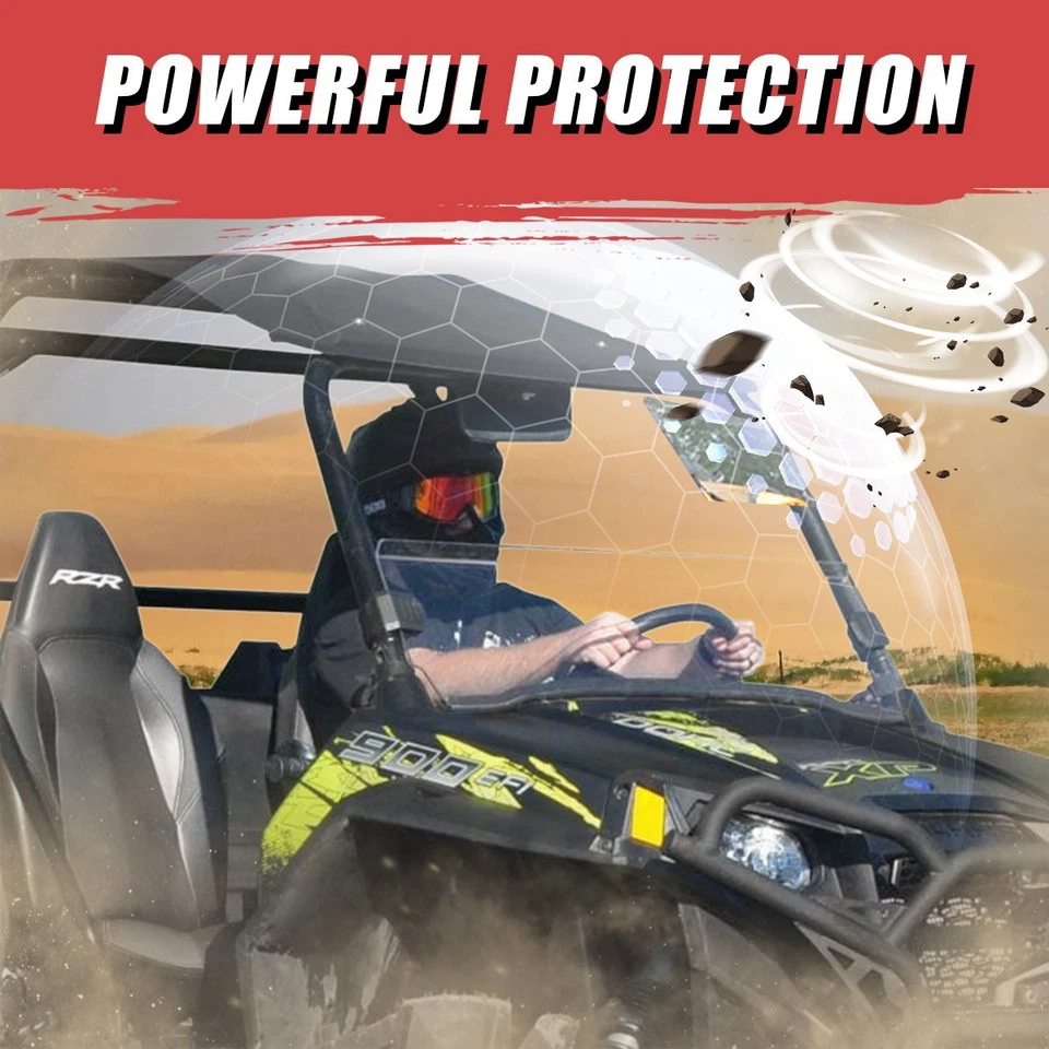 Half Windshield PMMA Hard Coated fit for 2011-2014 Polaris RZR XP 900 / XP 4 900 - Image 4 of 4