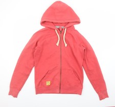 Womens UK 10 Regular Joules Pink Full Zip Hoodie