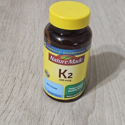 Nature Made Vitamin K2 100 mcg, Healthy Bone Supplements, 30 Softgels 
