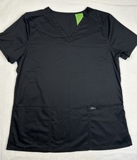 Dickies Industrial Strength V-Neck Scrub Top Black - Size M - FREE SHIPPING
