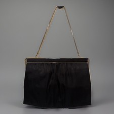 Vintage Black / Silver Evening Bag Excellent Classy Prom Homecoming Formal