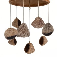 10 Pcs African Wind Chime Husk Nutshell Charms for Chimes DIY Hanging Pendents