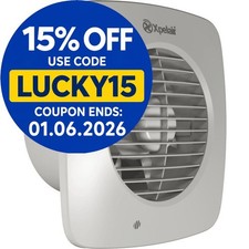 Image of Xpelair Simply Silent DX150TS 150mm Square Extractor Fan with Timer 2 Speed IPX4