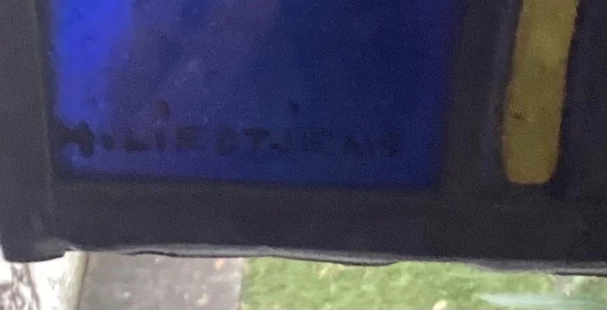 Bleiverglasung/Fensterbild, Fische, signiert H. Liedtjens - Bild 3 von 4