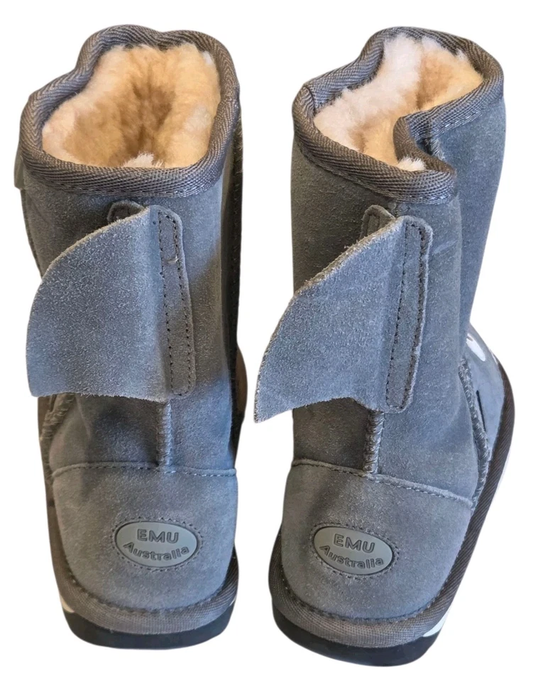 Emu Australia акула Kids зимние ботинки США K11 ЕС 28 - слегка носили EUC новинка - Изображение 3 из 4