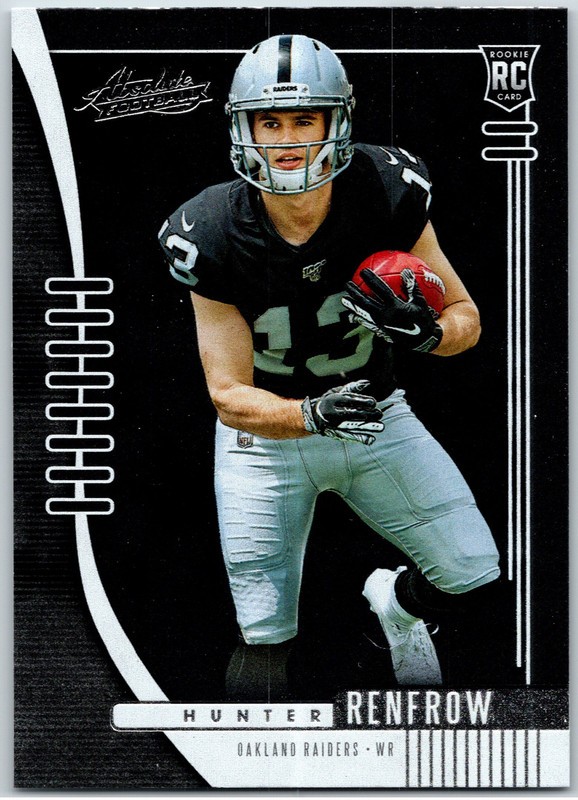 #120 Hunter Renfrow, Oakland Raiders - RC 2019 Panini Absolute Base