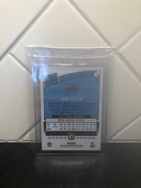 2018 Donruss Optic - Rated Rookie Josh Allen #154 (RC) BILLS. BEAUTIFUL CARD!!!! view 2