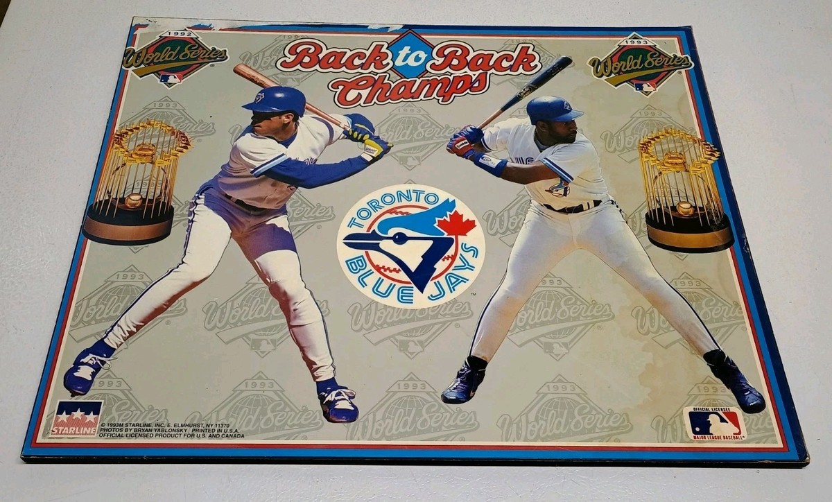1992 93 Toronto Blue Jays Back 2 Back Champions Starline Plaque